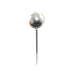 50MM Silver (Shiny) Plastic Ball Pick With 1 Ball Per Pick (Lot of 1 Box - 72 Pcs.) SALE ITEM